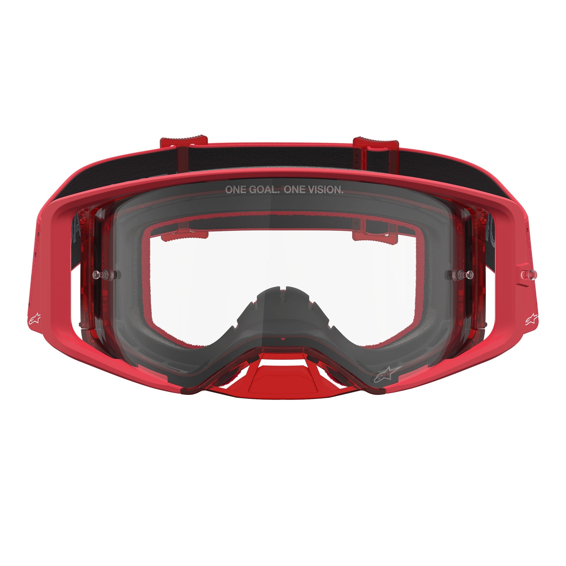Alpinestars Supertech VESTA MX Goggles (Red Fluo/Chrome) Clear Lens