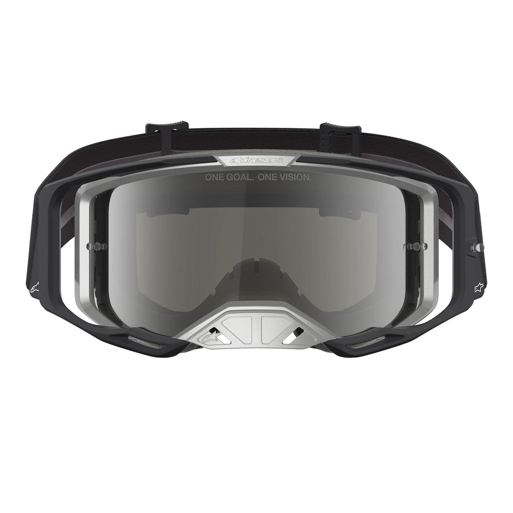 Alpinestars Vision 8 AMBER MX Goggles (Black/Silver) Mirror Silver Lens