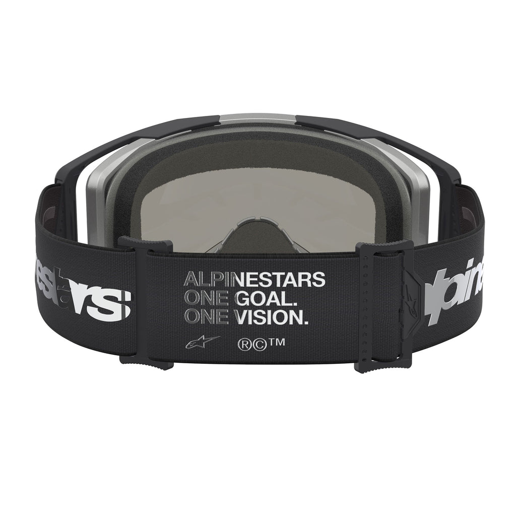 Alpinestars Vision 8 AMBER MX Goggles (Black/Silver) Mirror Silver Lens
