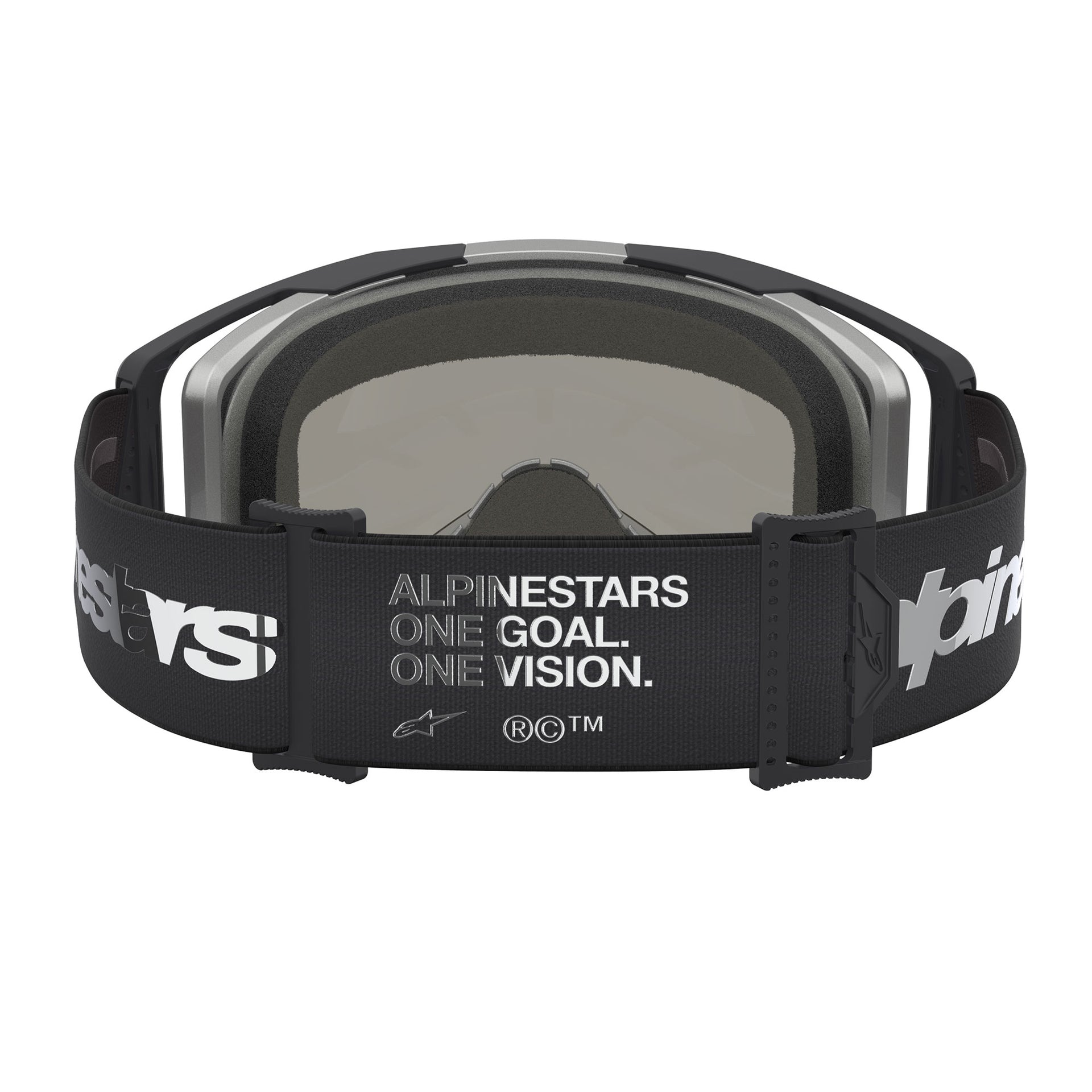 Alpinestars Vision 8 AMBER MX Goggles (Black/Silver) Mirror Silver Lens
