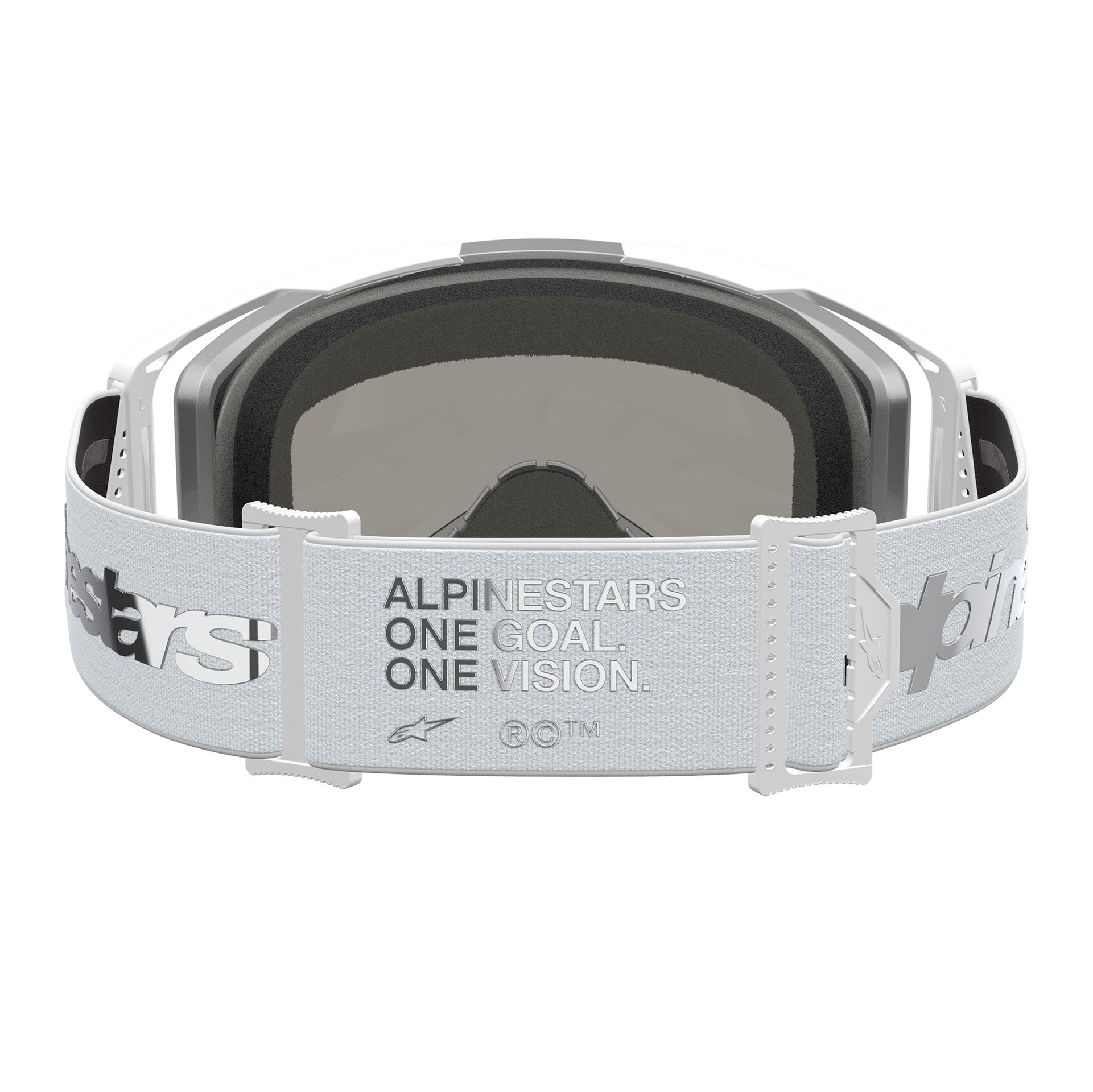 Alpinestars Vision 8 AMBER MX Goggles (White/Silver) Mirror Silver Lens