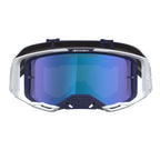 Alpinestars Vision 8 AMBER MX Goggles (Navy/White) Mirror Blue Lens