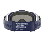 Alpinestars Vision 8 AMBER MX Goggles (Navy/White) Mirror Blue Lens