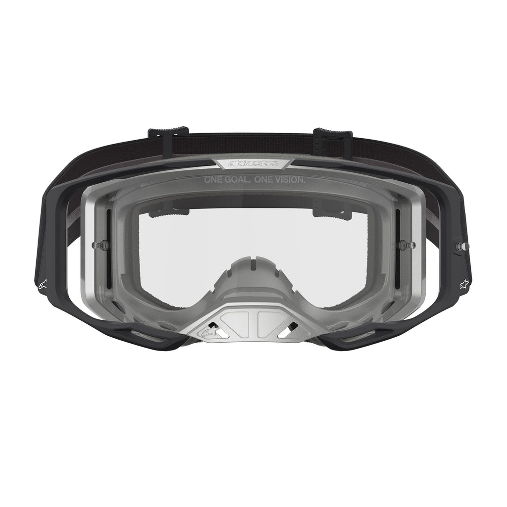 Alpinestars Vision 8 AMBER MX Goggles (Black/Silver) Clear Lens