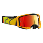 Alpinestars Vision 8 Goggles CORP MX Goggles (Yellow/Pink) Mirror Red Lens