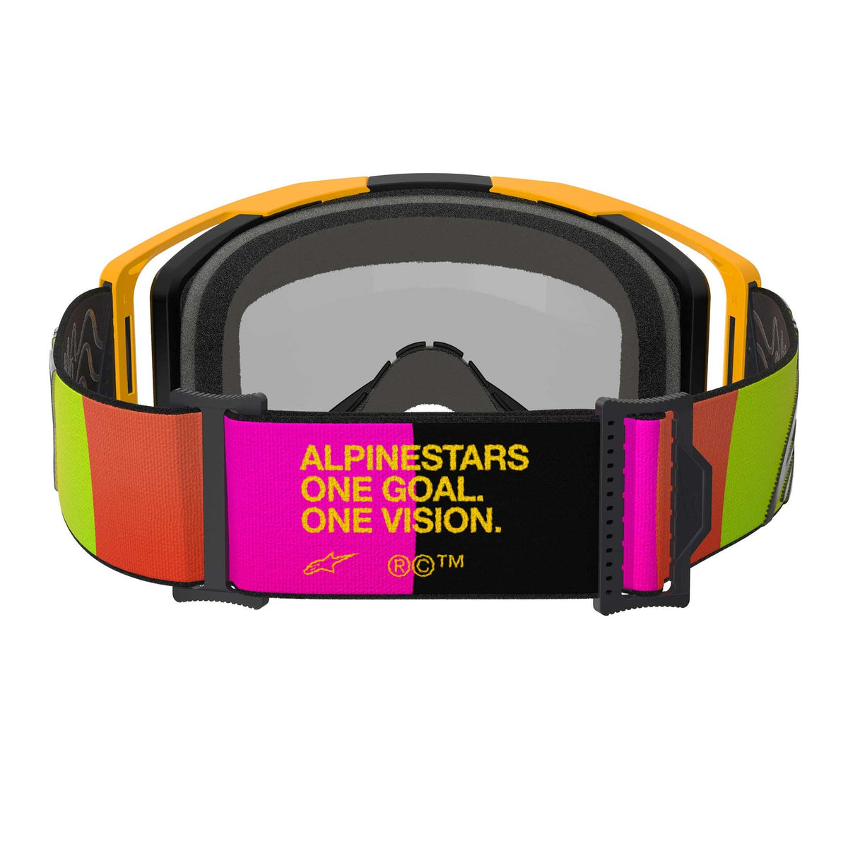 Alpinestars Vision 8 Goggles CORP MX Goggles (Yellow/Pink) Mirror Red Lens