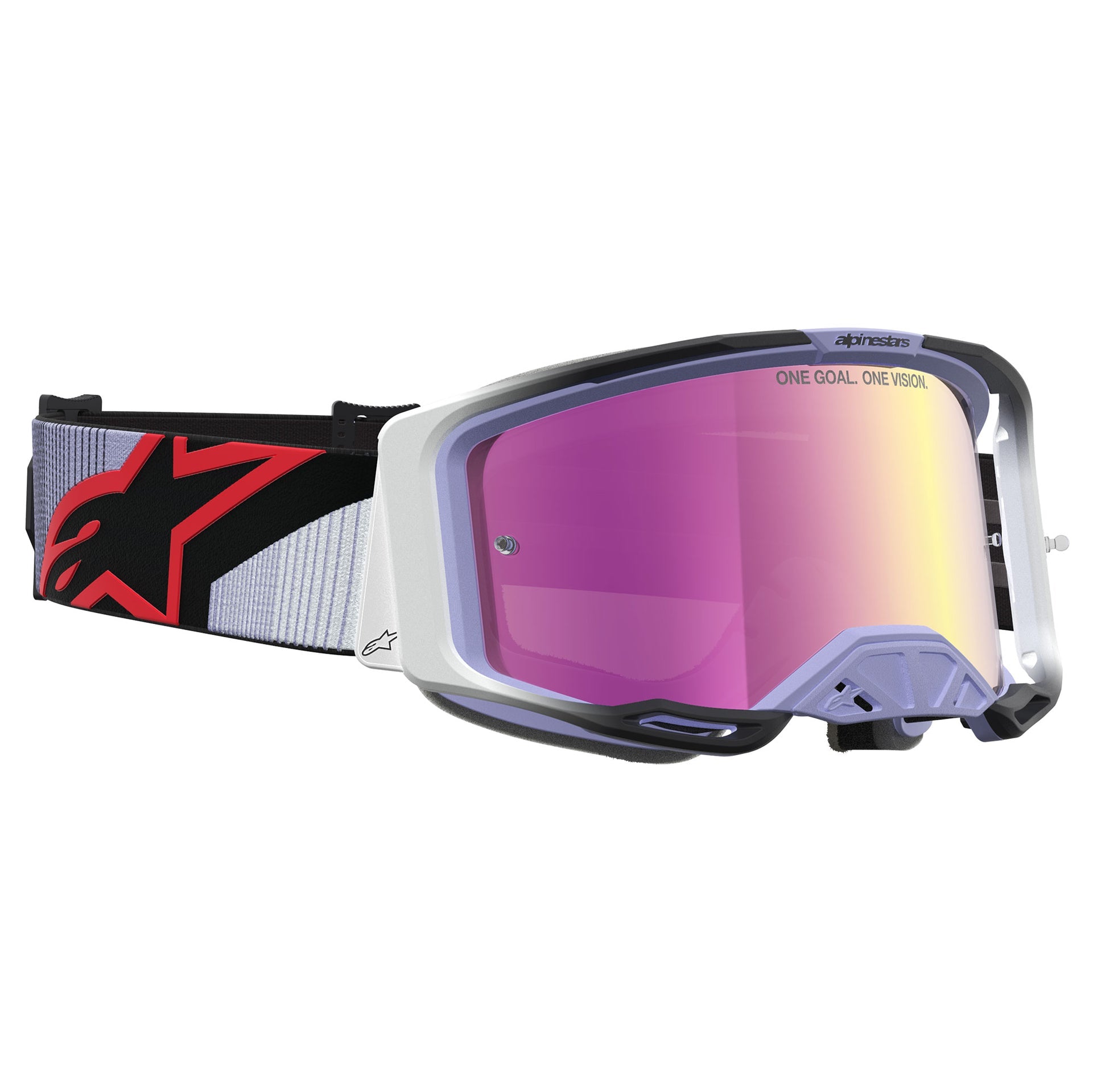 Alpinestars Vision 8 MAVEN MX Goggles (Lavender/Black) Mirror Pink Lens