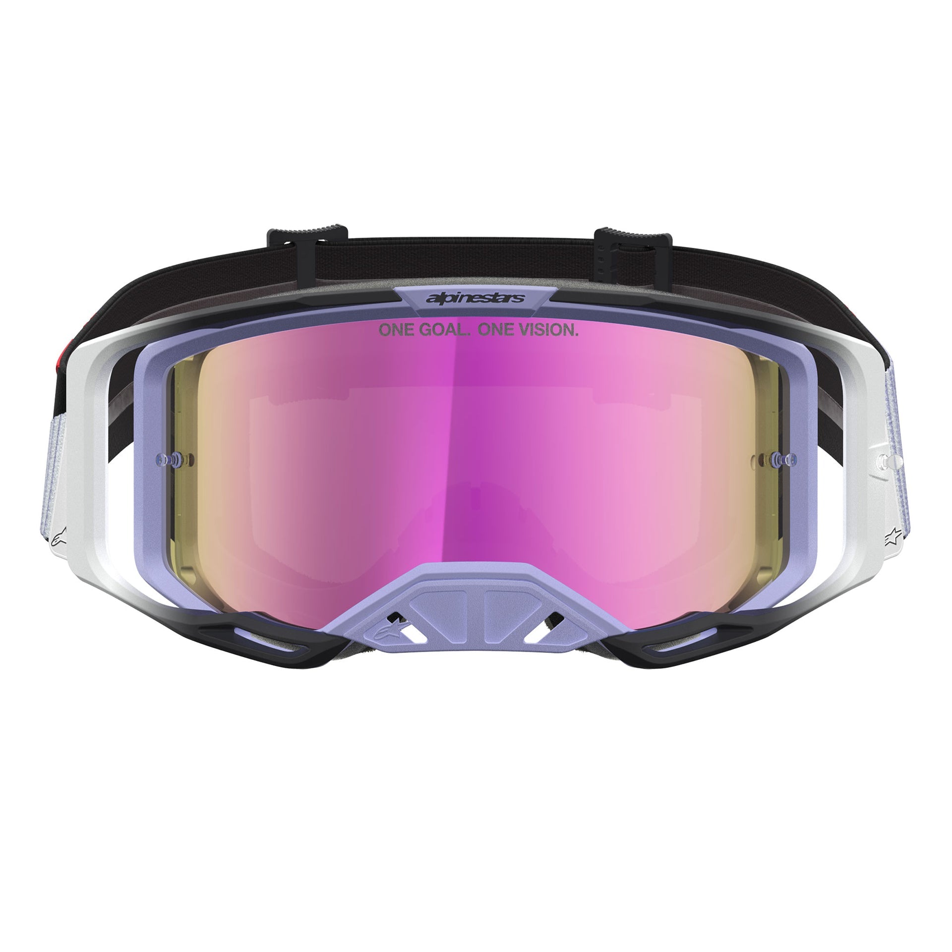 Alpinestars Vision 8 MAVEN MX Goggles (Lavender/Black) Mirror Pink Lens