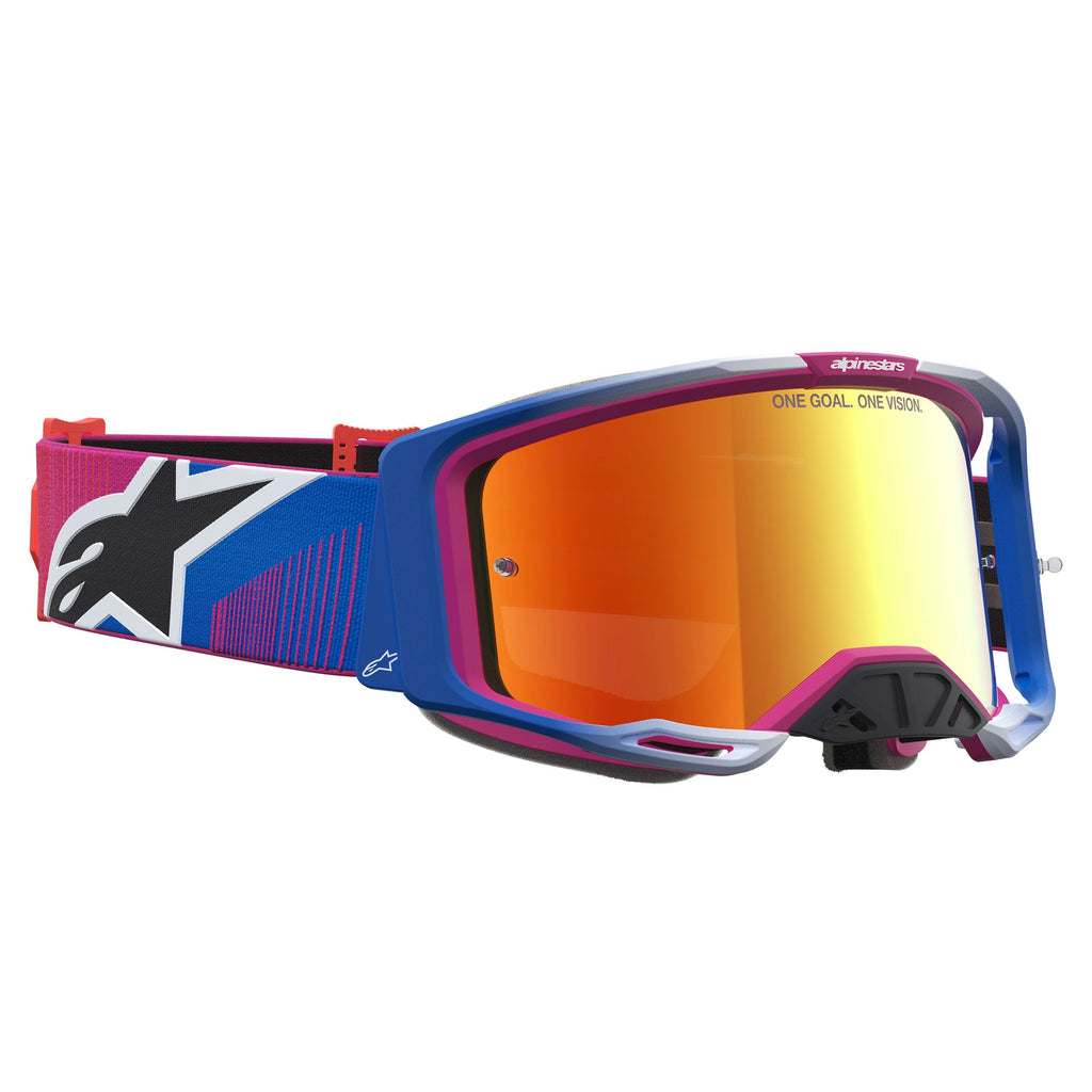 Alpinestars Vision 8 MAVEN MX Goggles (Fire Red/Black) Mirror Red Lens