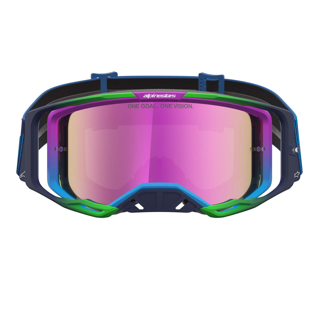 Alpinestars Vision 8 MAVEN MX Goggles (Blue/Purple) Mirror Pink Lens
