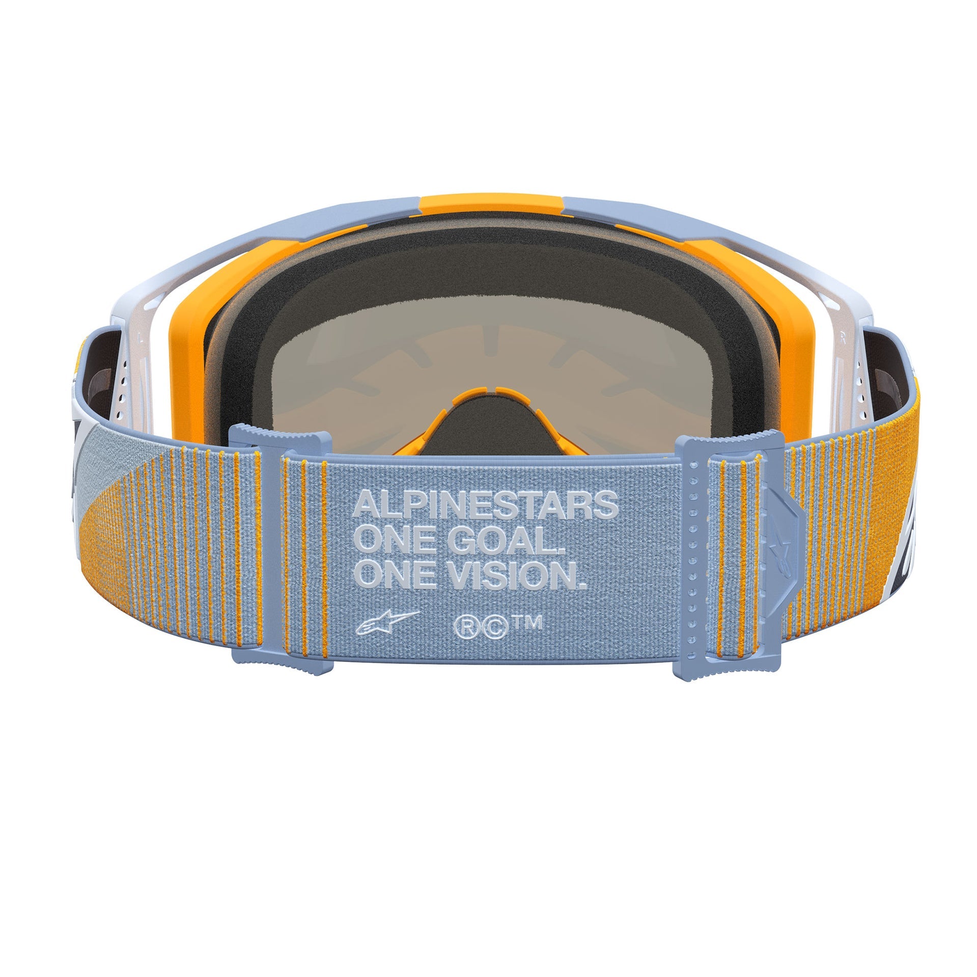 Alpinestars Vision 8 MAVEN MX Goggles (Dust Blue/Orange) Mirror Silver Lens