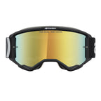Alpinestars Vision 5 HONE MX Goggles (Black/White) Mirror Gold Lens
