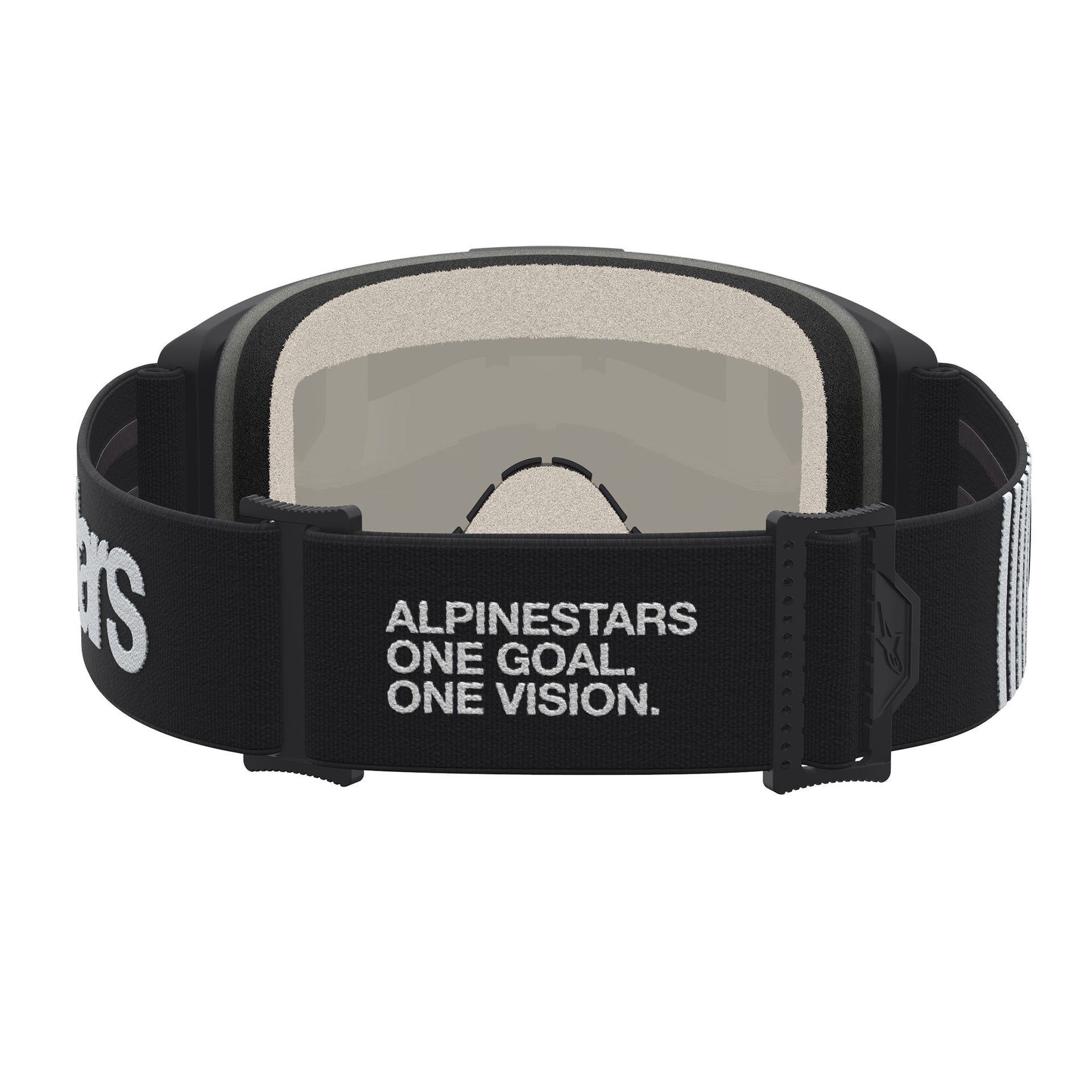 Alpinestars Vision 5 HONE MX Goggles (Black/White) Mirror Gold Lens