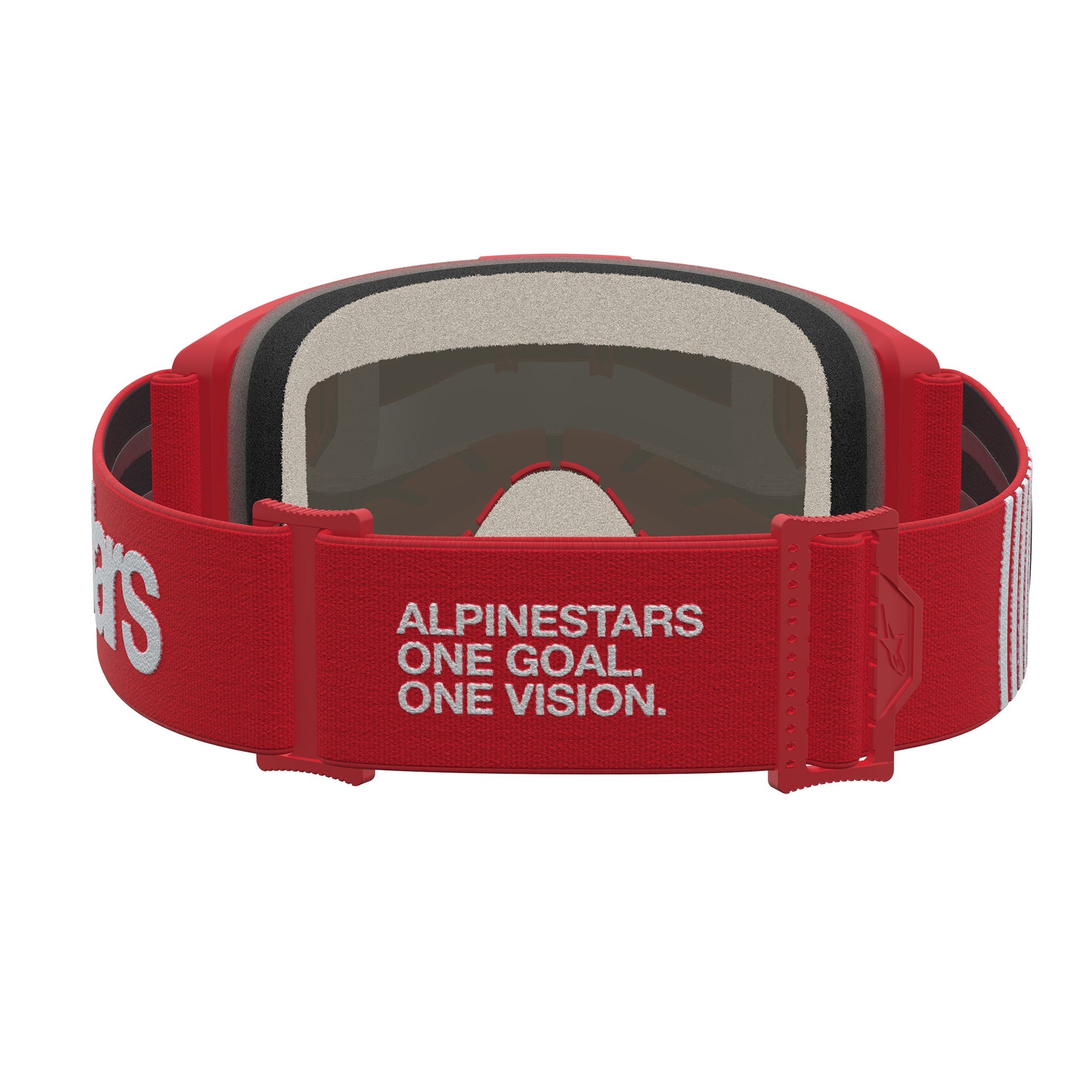 Alpinestars Vision 5 HONE MX Goggles (Red/White) Mirror Silver Lens