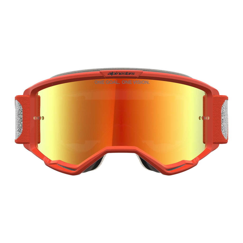 Alpinestars Vision 5 RORA MX Goggles (Silver/Orange) Mirror Red Lens