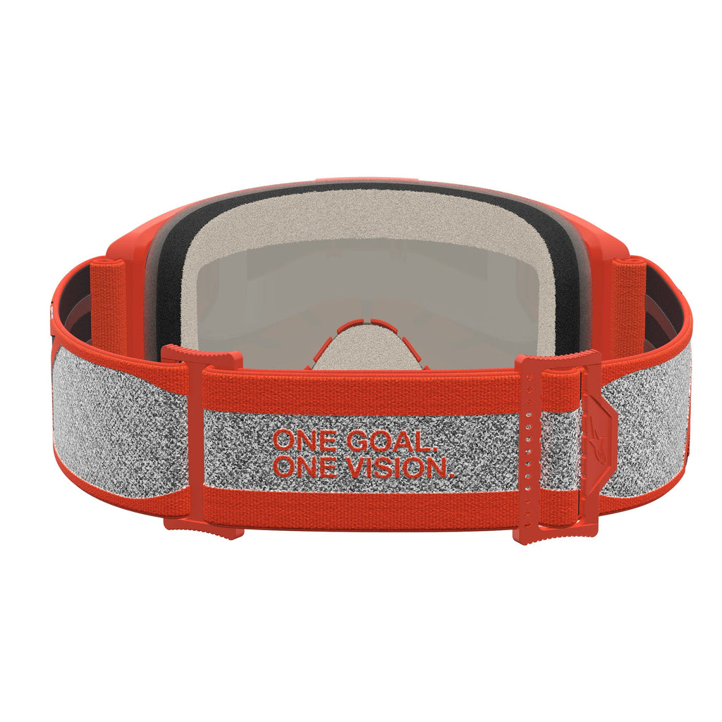 Alpinestars Vision 5 RORA MX Goggles (Silver/Orange) Mirror Red Lens