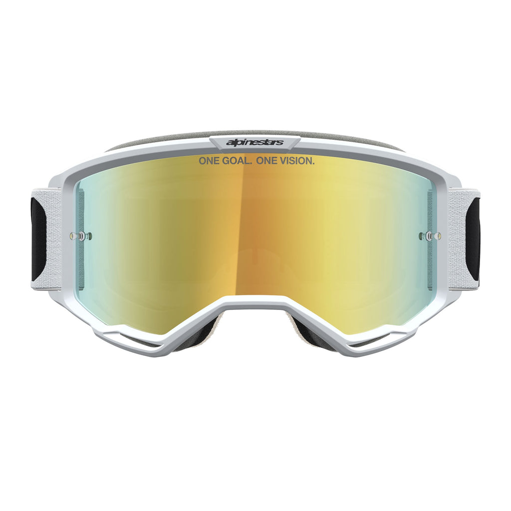 Alpinestars Vision 5 RORA MX Goggles (Black/White) Mirror Gold Lens