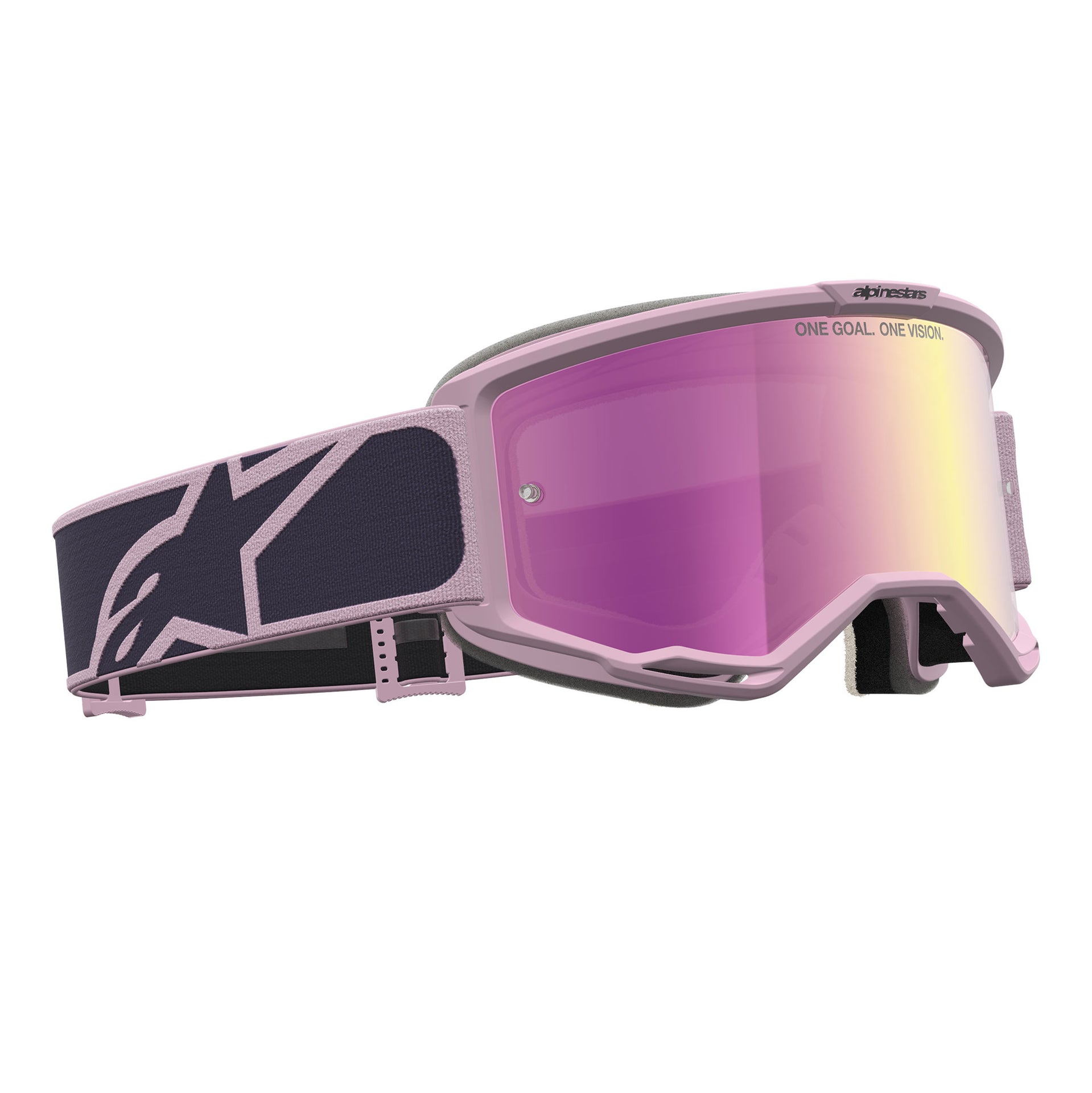 Alpinestars Vision 5 RORA MX Goggles (Graystone/Old Pink) Mirror Pink Lens