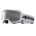 Alpinestars Vision 3 WORDMARK MX Goggles (White) Mirror Silver Lens