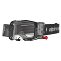 Alpinestars Vision 8 AMBER Roll-Offs MX Enduro Goggles (Black/Silver) Clear Lens