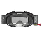 Alpinestars Vision 8 AMBER Roll-Offs MX Enduro Goggles (Black/Silver) Clear Lens