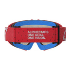 Alpinestars Youth Vision VESTA MX Goggles (Red Fluo/Chrome) Mirror Silver Lens