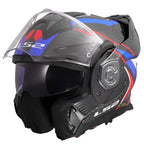 LS2 Motorcycle Touring Flip Over Helmet - FF901 Advant X - Future 2 (Carbon/White/Blue)