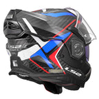 LS2 Motorcycle Touring Flip Over Helmet - FF901 Advant X - Future 2 (Carbon/White/Blue)