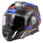 LS2 Motorcycle Touring Flip Over Helmet - FF901 Advant X - Future 2 (Carbon/White/Blue)