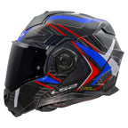 LS2 Motorcycle Touring Flip Over Helmet - FF901 Advant X - Future 2 (Carbon/White/Blue)