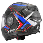 LS2 Motorcycle Touring Flip Over Helmet - FF901 Advant X - Future 2 (Carbon/White/Blue)
