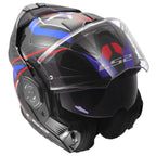 LS2 Motorcycle Touring Flip Over Helmet - FF901 Advant X - Future 2 (Carbon/White/Blue)