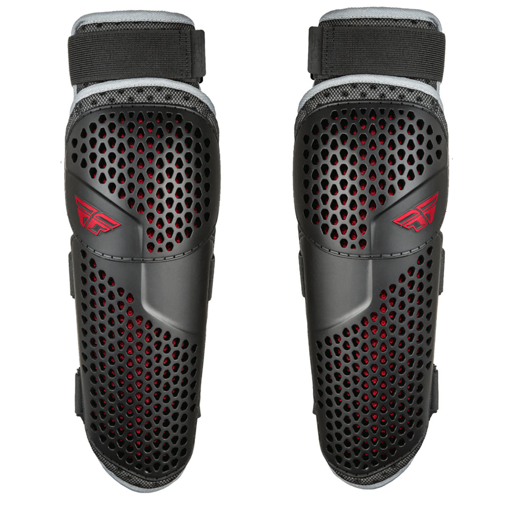 FLY Barricade Flex MX | Enduro Knee Guards (Black/Red)