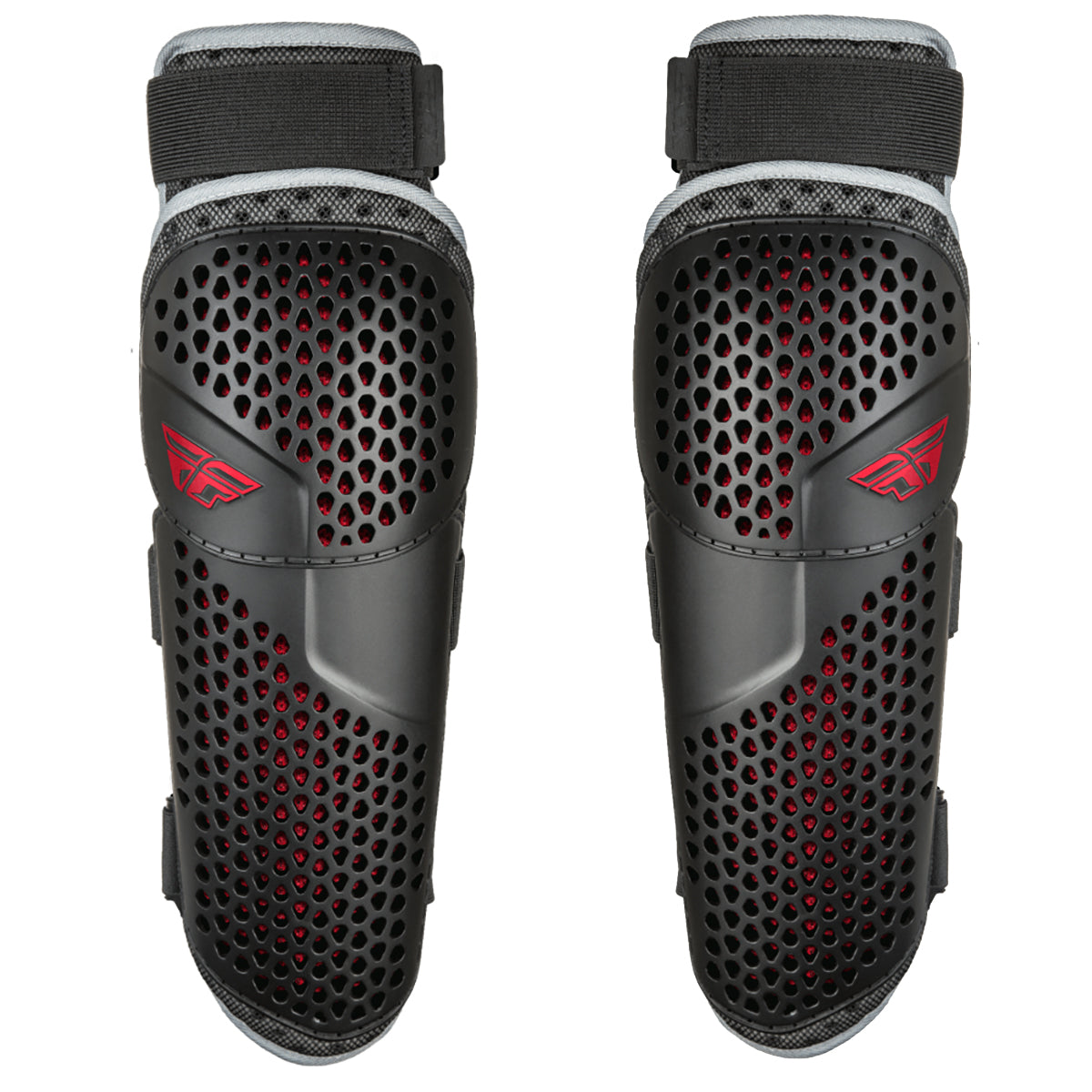 FLY Barricade Flex MX | Enduro Knee Guards (Black/Red)