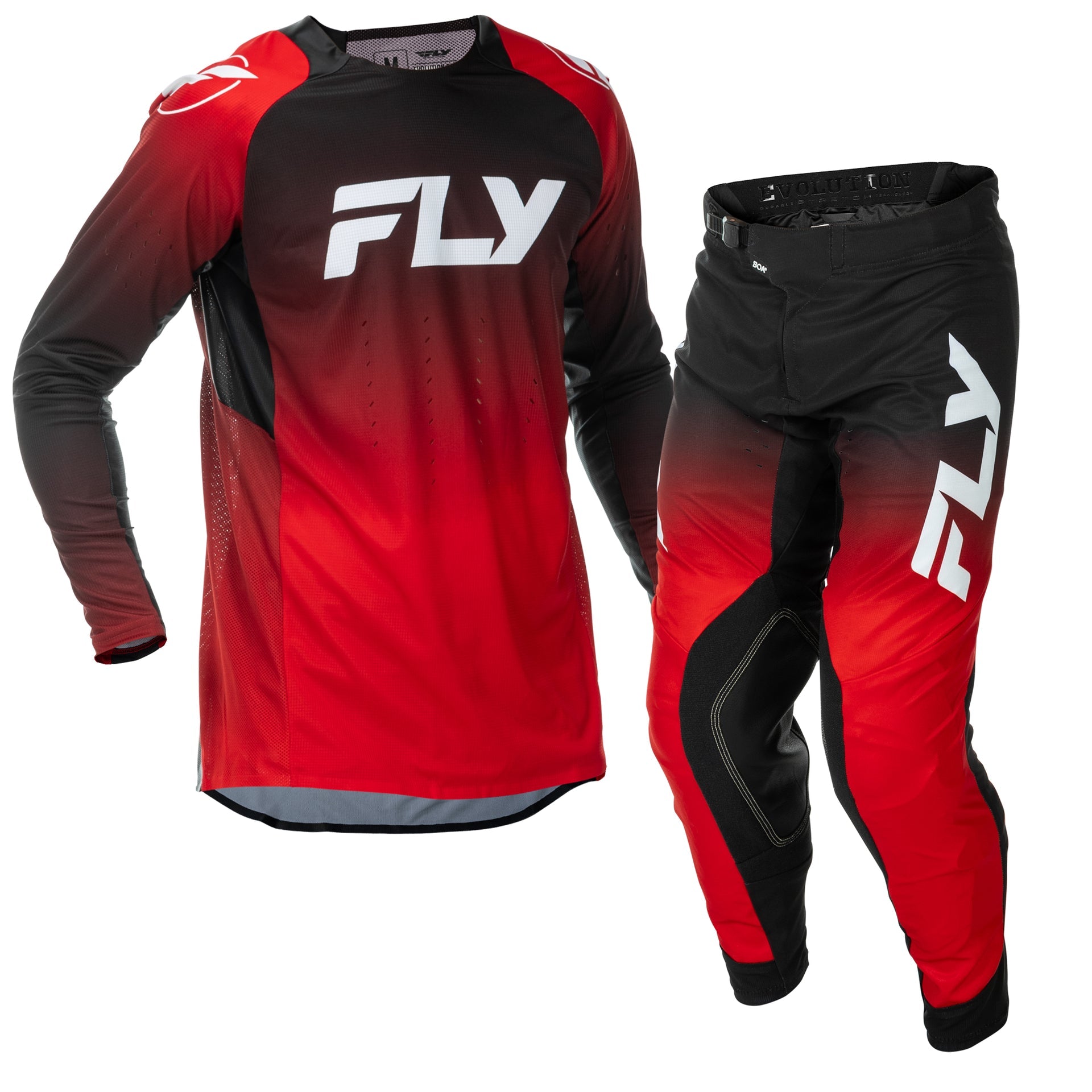 FLY MX Jersey & Pant Kit Deal - Evolution DST (Red/Black/White) M/32"