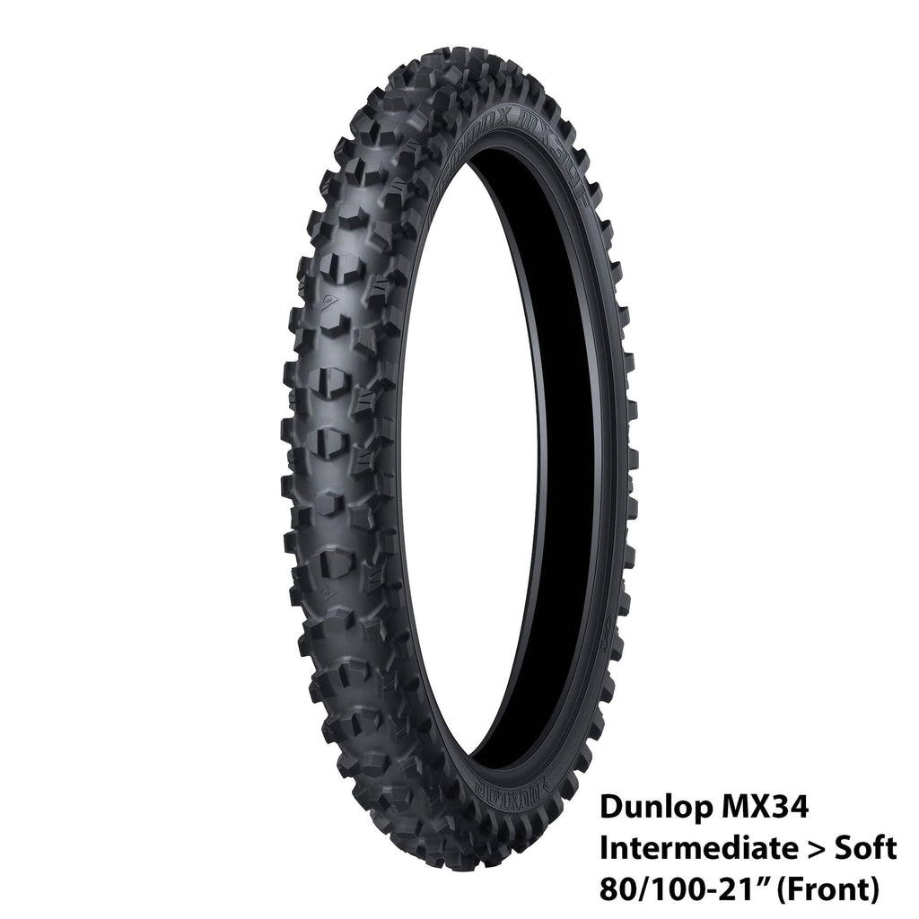 Dunlop Motocross Tyre - GeoMax MX34 (Medium>Soft)