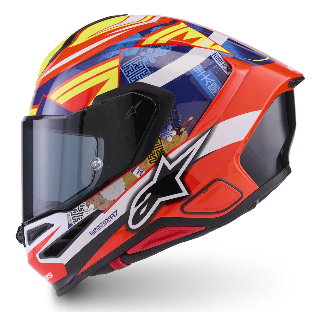 Alpinestars S-R7 TAIYO FURUSATO Motorcycle Helmet (Red/White/Blue/Yellow)