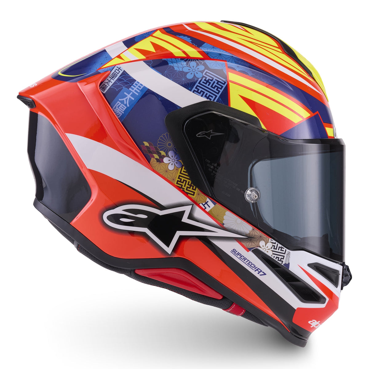 Alpinestars S-R7 TAIYO FURUSATO Motorcycle Helmet (Red/White/Blue/Yellow)