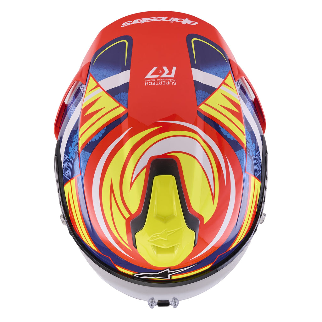 Alpinestars S-R7 TAIYO FURUSATO Motorcycle Helmet (Red/White/Blue/Yellow)