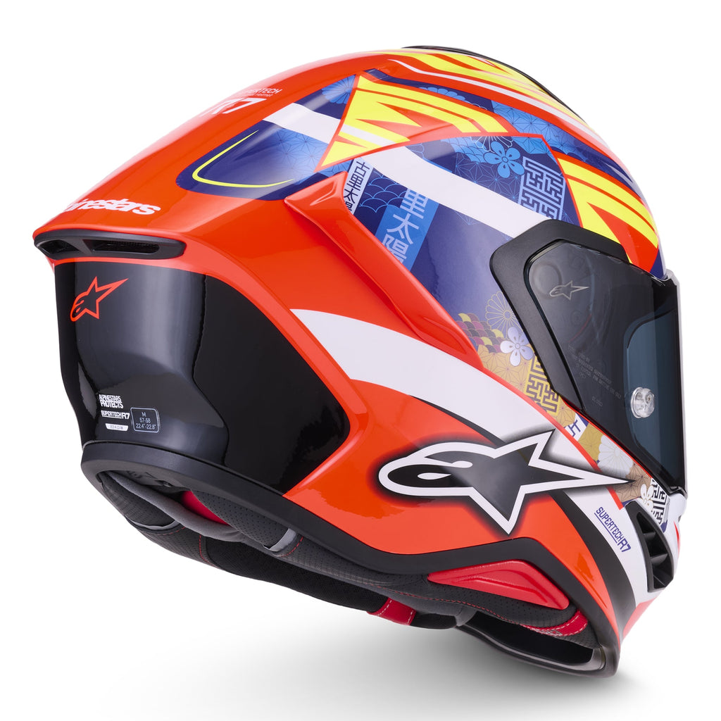Alpinestars S-R7 TAIYO FURUSATO Motorcycle Helmet (Red/White/Blue/Yellow)