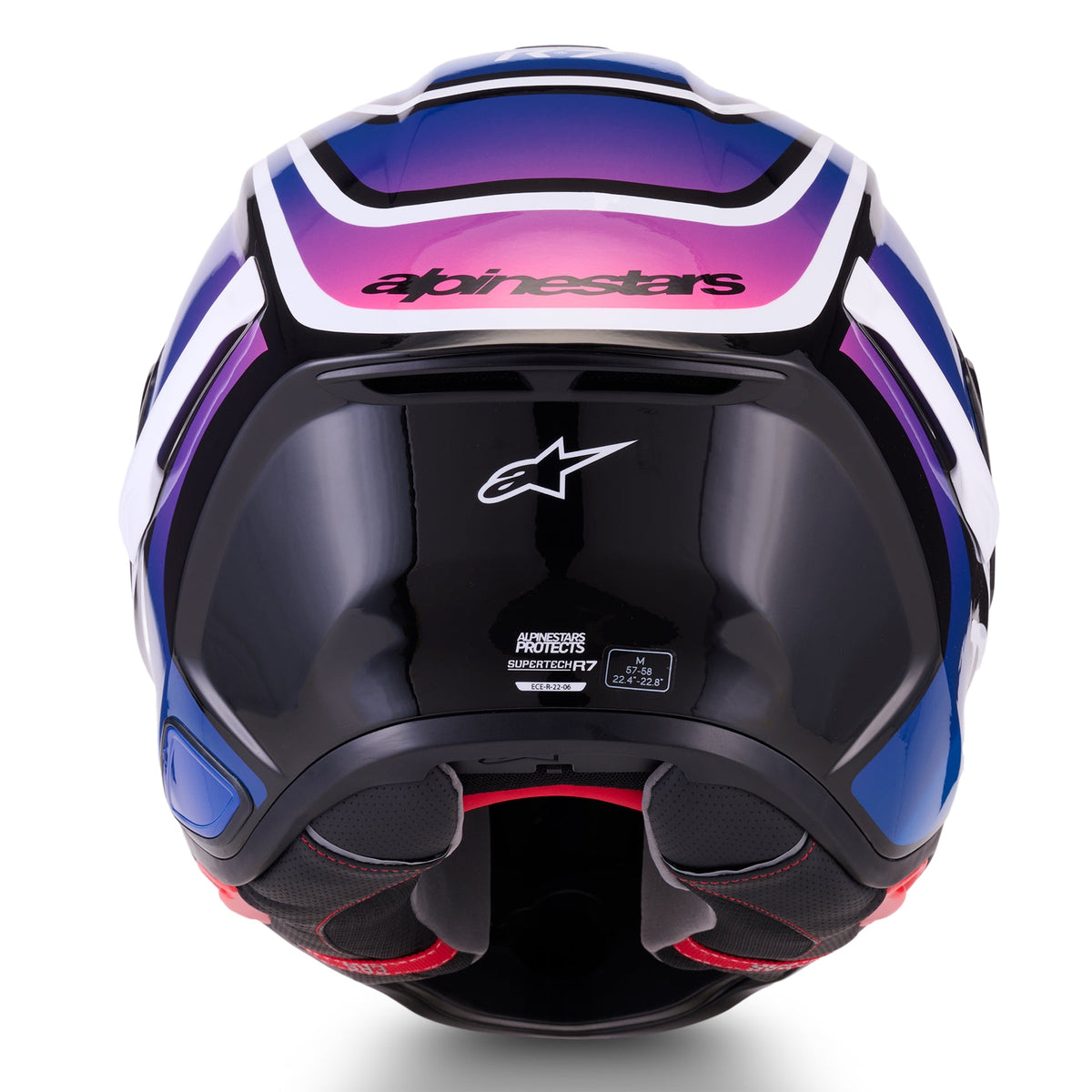 Alpinestars S-R7 ZEAL Motorcycle Helmet (Black/Blue/Pink Fluo/White)