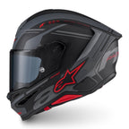 Alpinestars S-R7 A-CORE Motorcycle Helmet (Black/Grey/Red Matte)