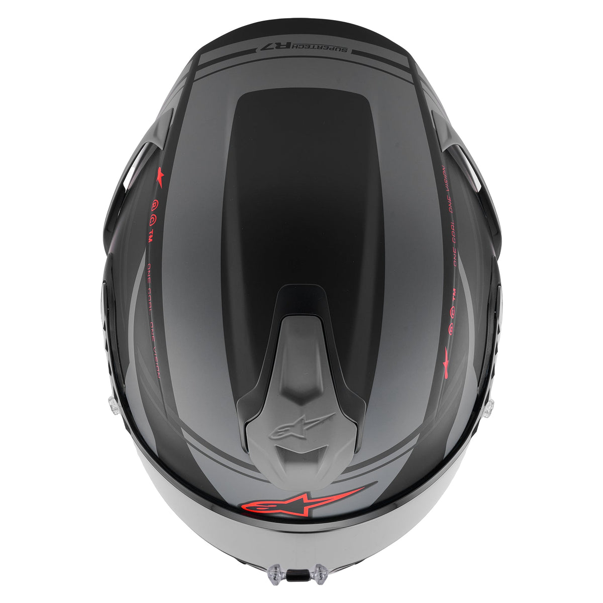 Alpinestars S-R7 A-CORE Motorcycle Helmet (Black/Grey/Red Matte)