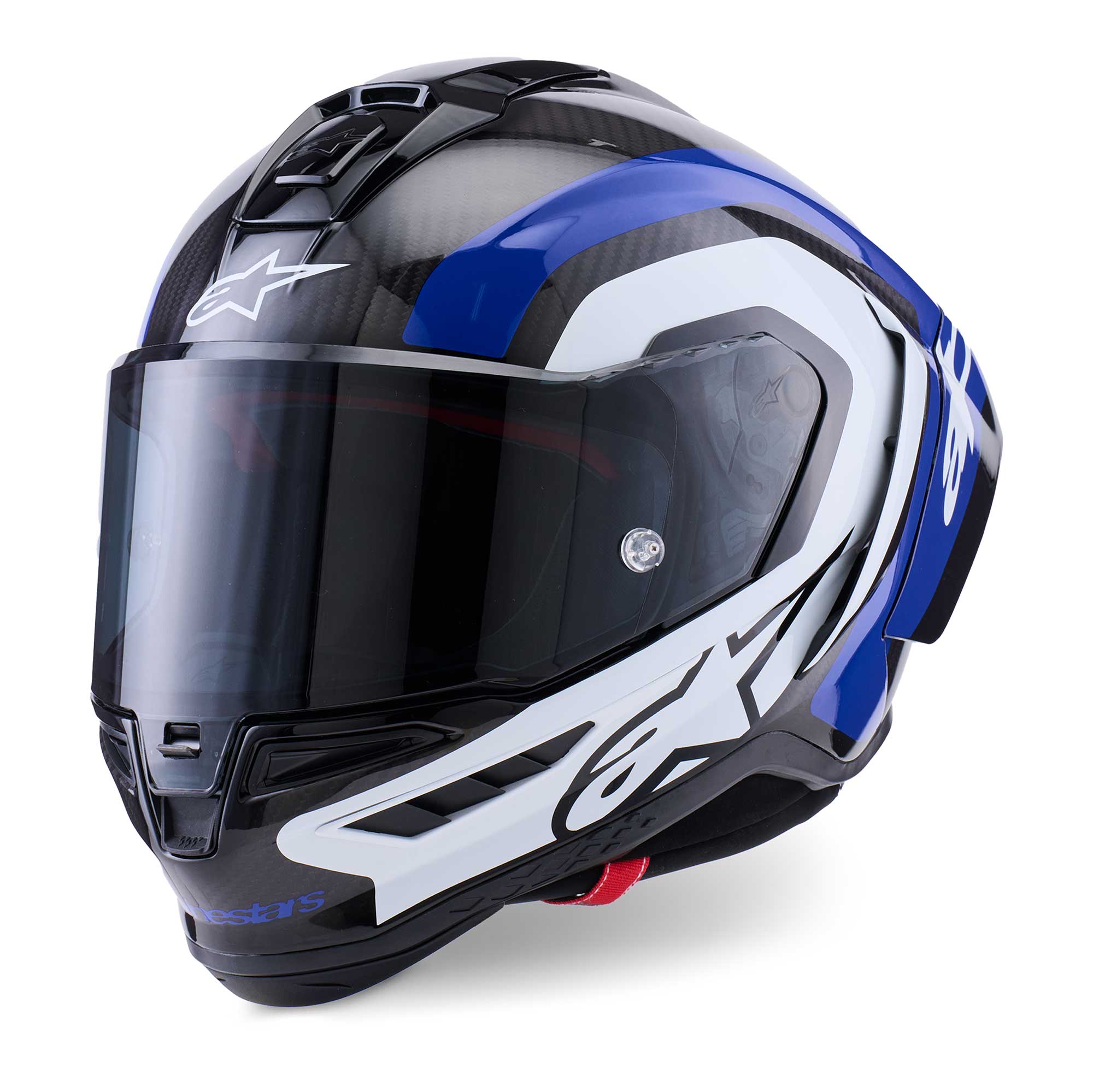 Alpinestars Supertech S-R10 ARIUS Motorcycle Race Helmet (Black/White/Blue)