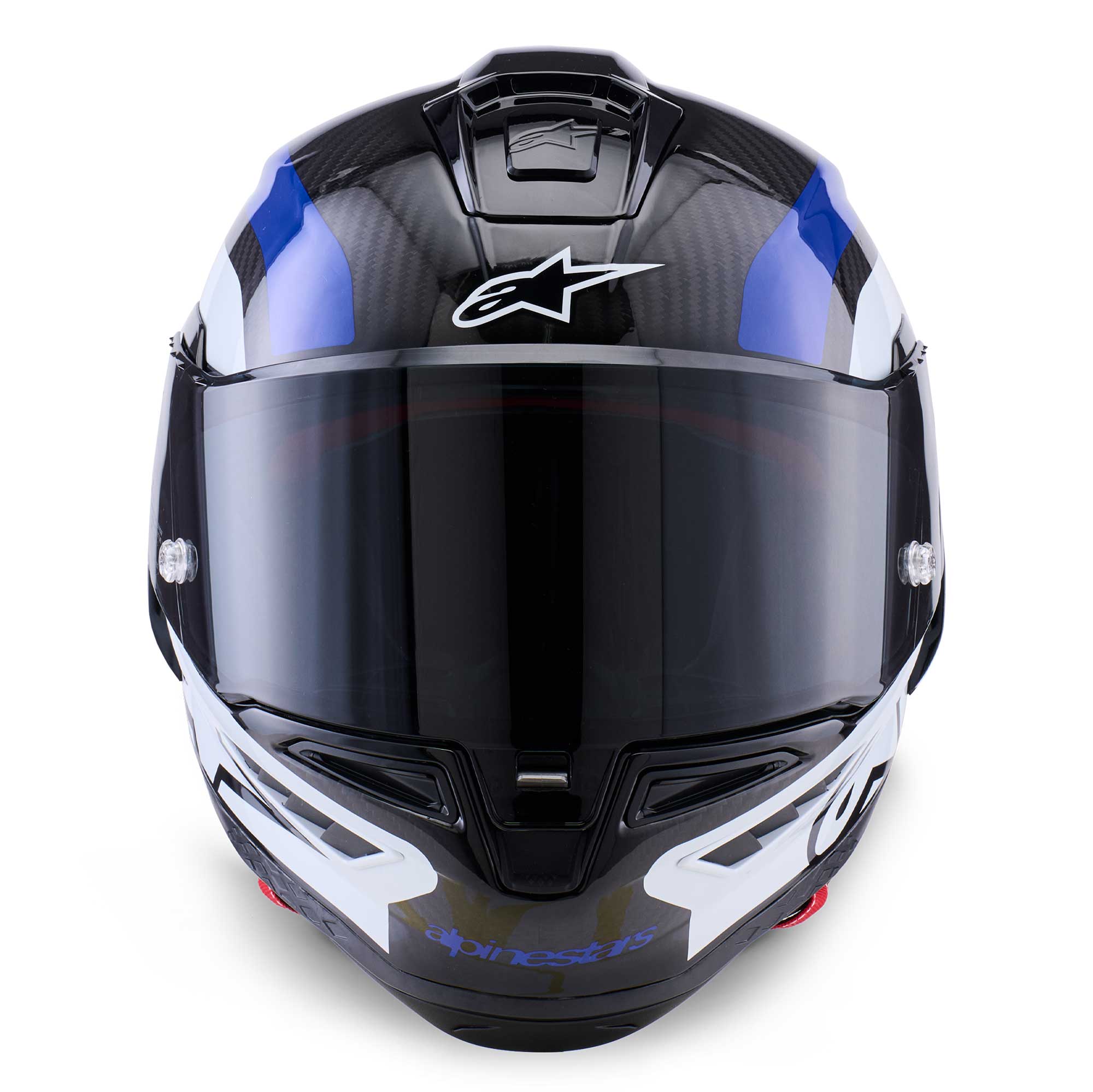 Alpinestars Supertech S-R10 ARIUS Motorcycle Race Helmet (Black/White/Blue)