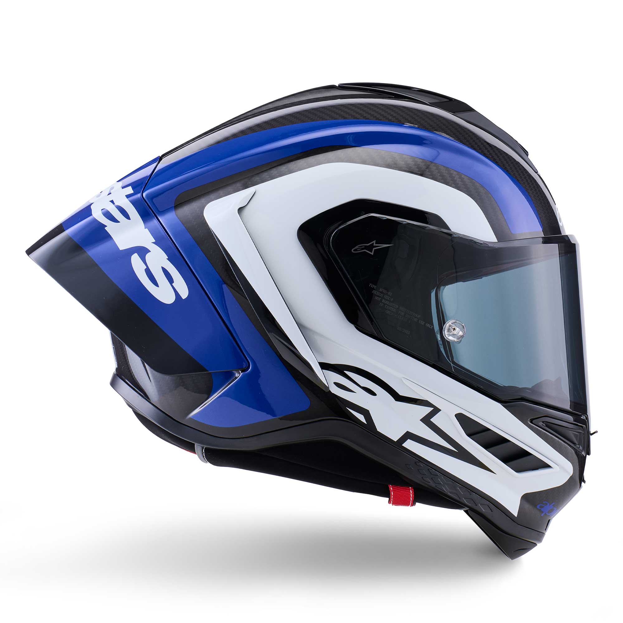 Alpinestars Supertech S-R10 ARIUS Motorcycle Race Helmet (Black/White/Blue)