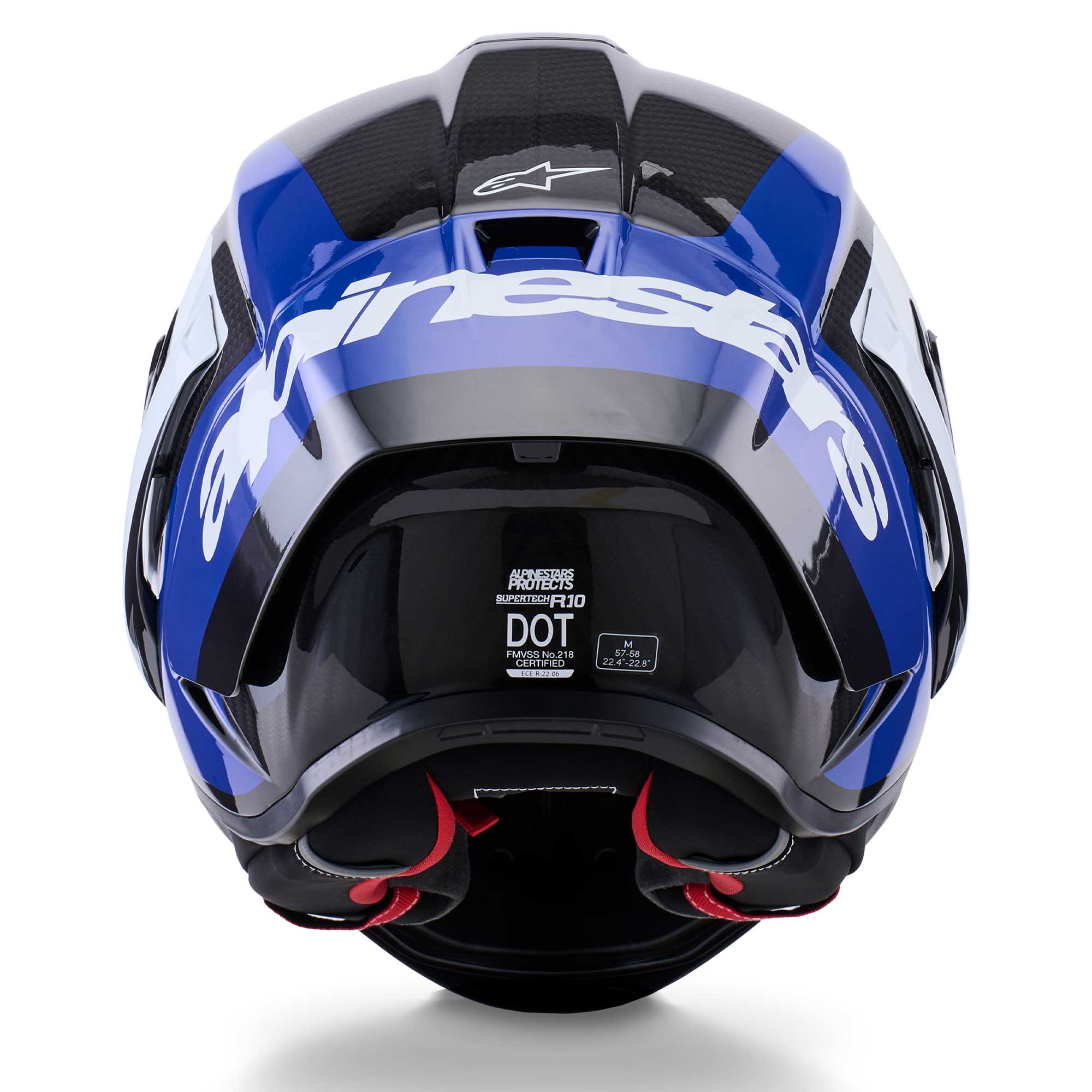 Alpinestars Supertech R10 ARIUS Motorcycle Race Helmet (Black/White/Blue)
