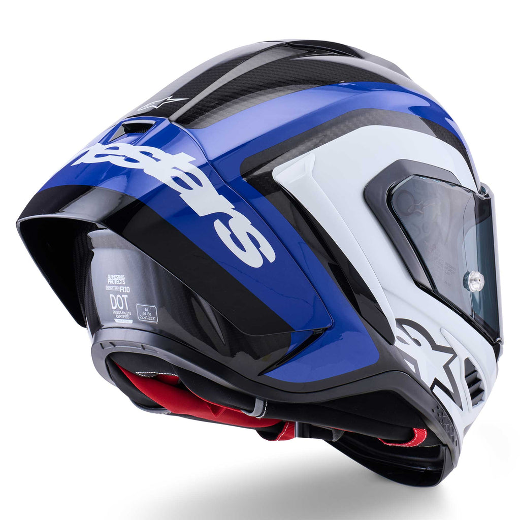 Alpinestars Supertech R10 ARIUS Motorcycle Race Helmet (Black/White/Blue)