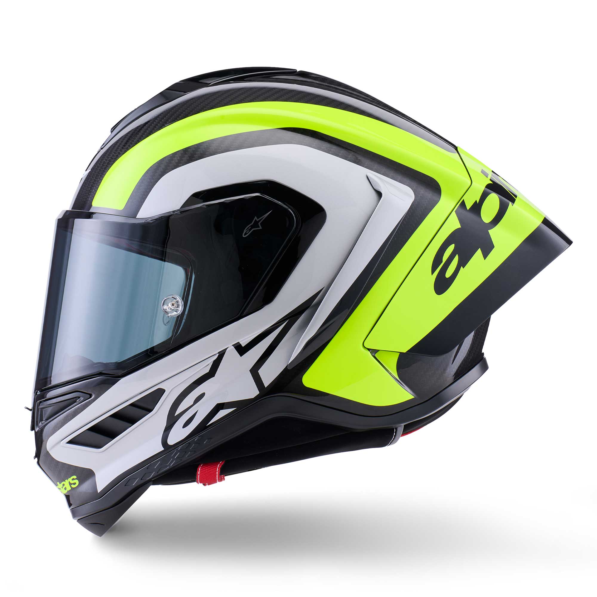Alpinestars Supertech S-R10 ARIUS Motorcycle Race Helmet (Black/Silver/Yellow Fluo)