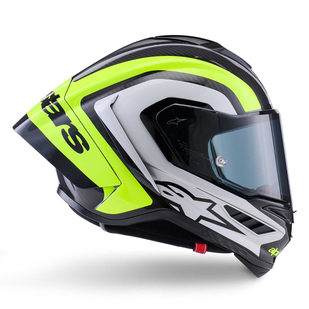 Alpinestars Supertech S-R10 ARIUS Motorcycle Race Helmet (Black/Silver/Yellow Fluo)